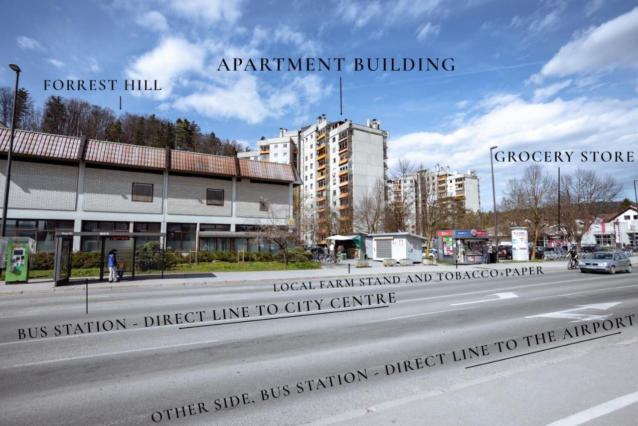Elegant 1-Bedroom Apartment Near Hill Forest Ljubljana Exterior foto
